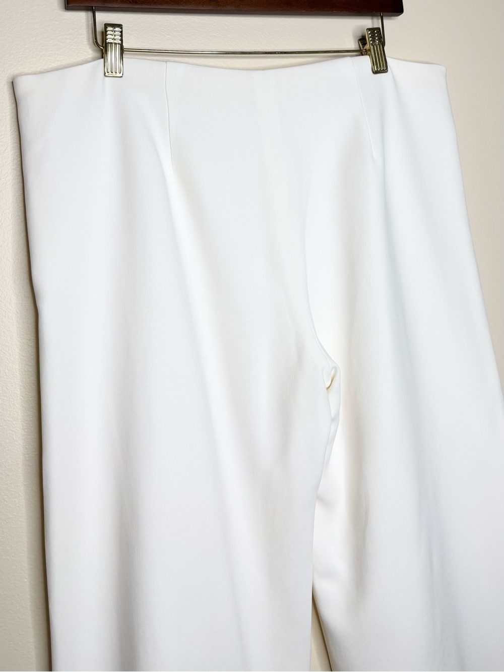 The Row Ivory Cropped Split Hem Trousers Pants Size 12 Silk Lined - Picture 12 of 13